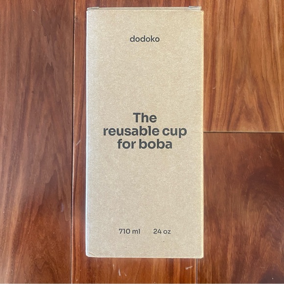 Unused, New, Dodoko Reusable Boba Cup, Blue, 710mL, 24 oz, straw/cleaner/bag - Picture 11 of 13